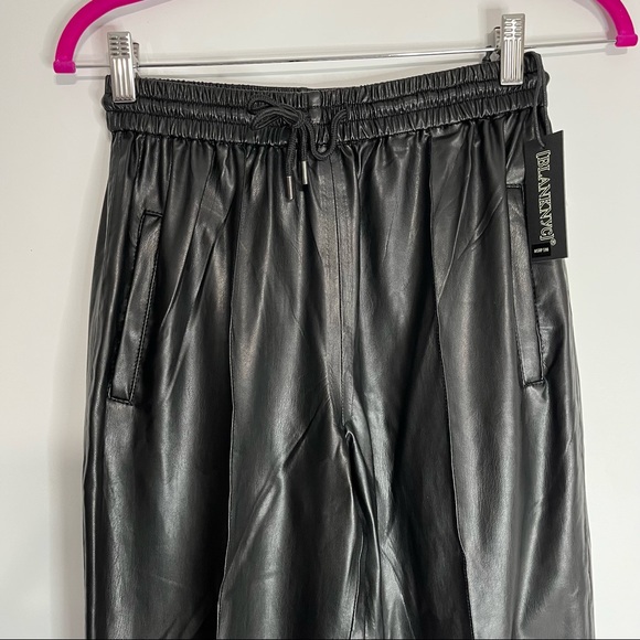 30) NWT Blank NYC Faux Leather Elastic Waistband Jogger Pants Size 28 - Picture 4 of 16